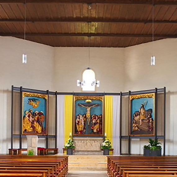 Slider - Blick in die Kirche in Rothenkirchen - Homepage der Pfarrei Rothenkirchen